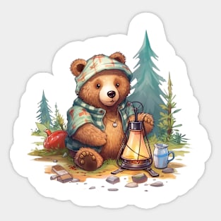 Camping Bear #1 Sticker